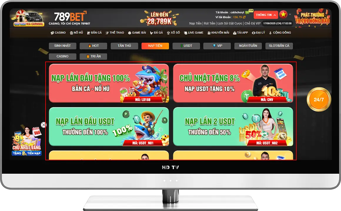 Tham gia 789BET LOL nhận khuyến mãi mỗi ngày